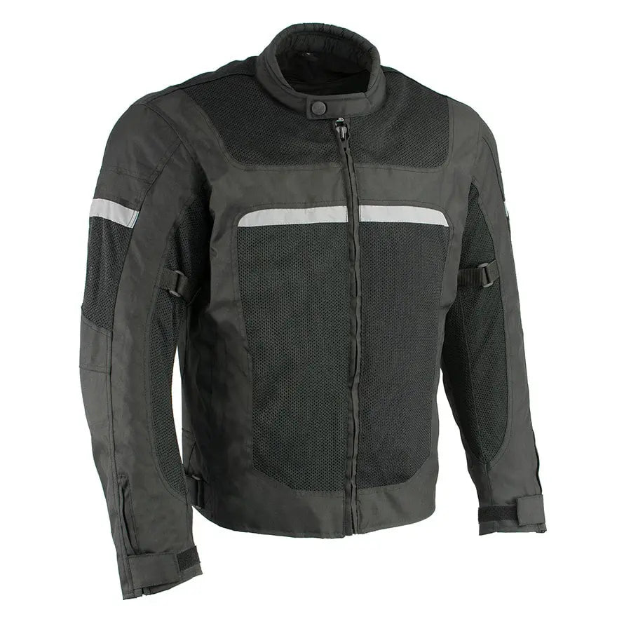 Milwaukee Leather Men's Mesh & Nylon Combo Racer Jacket Men's Motorcycle Jackets Boutique of Leathers/Open Road