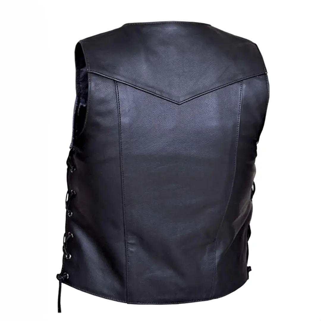 Open Road Men's 10 Pocket Leather Gunslinger Vest Men's Vests Boutique of Leathers/Open Road