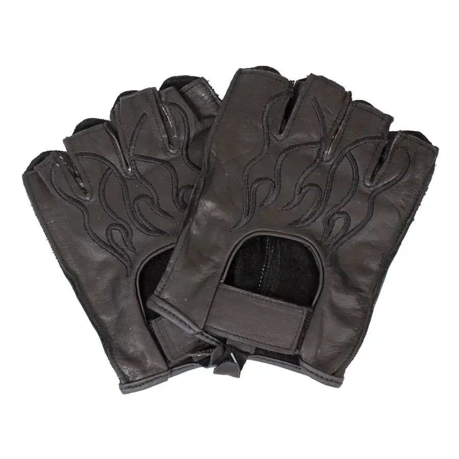 Open Road Men's Leather Finger-less Gloves Men's Gloves & Mittens Boutique of Leathers/Open Road