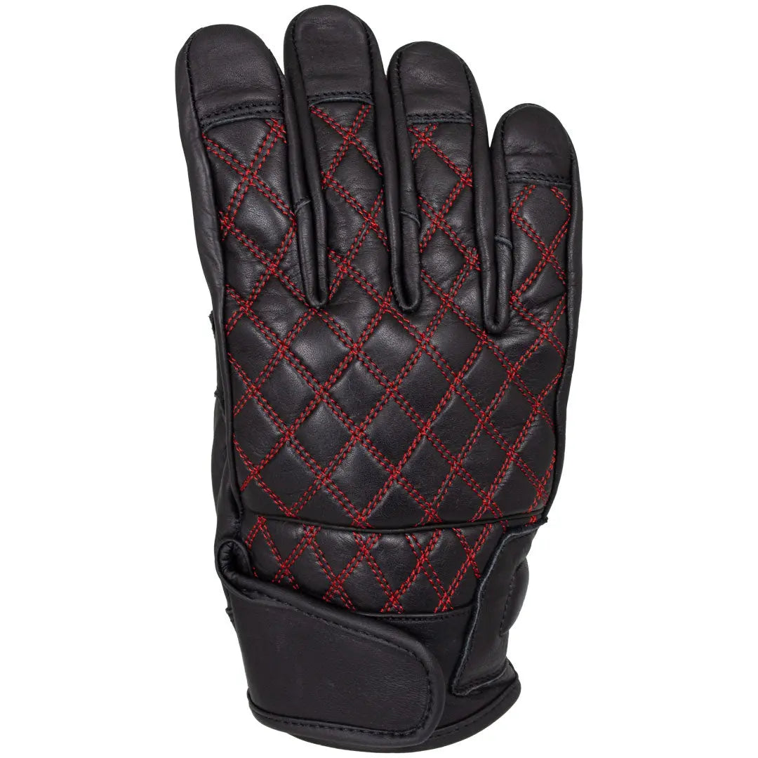 Open Road Men's Leather with Diamond Stitch Gloves Men's Motorcycle Gloves Boutique of Leathers/Open Road