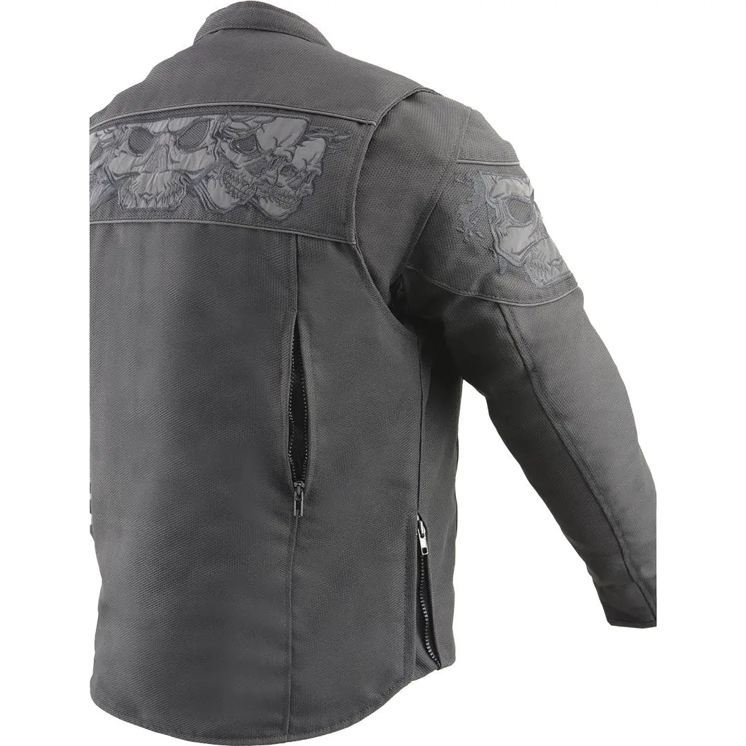 Open Road Men's Reflective Skull Cordura Motorcycle Jacket Men's Motorcycle Jackets Boutique of Leathers/Open Road