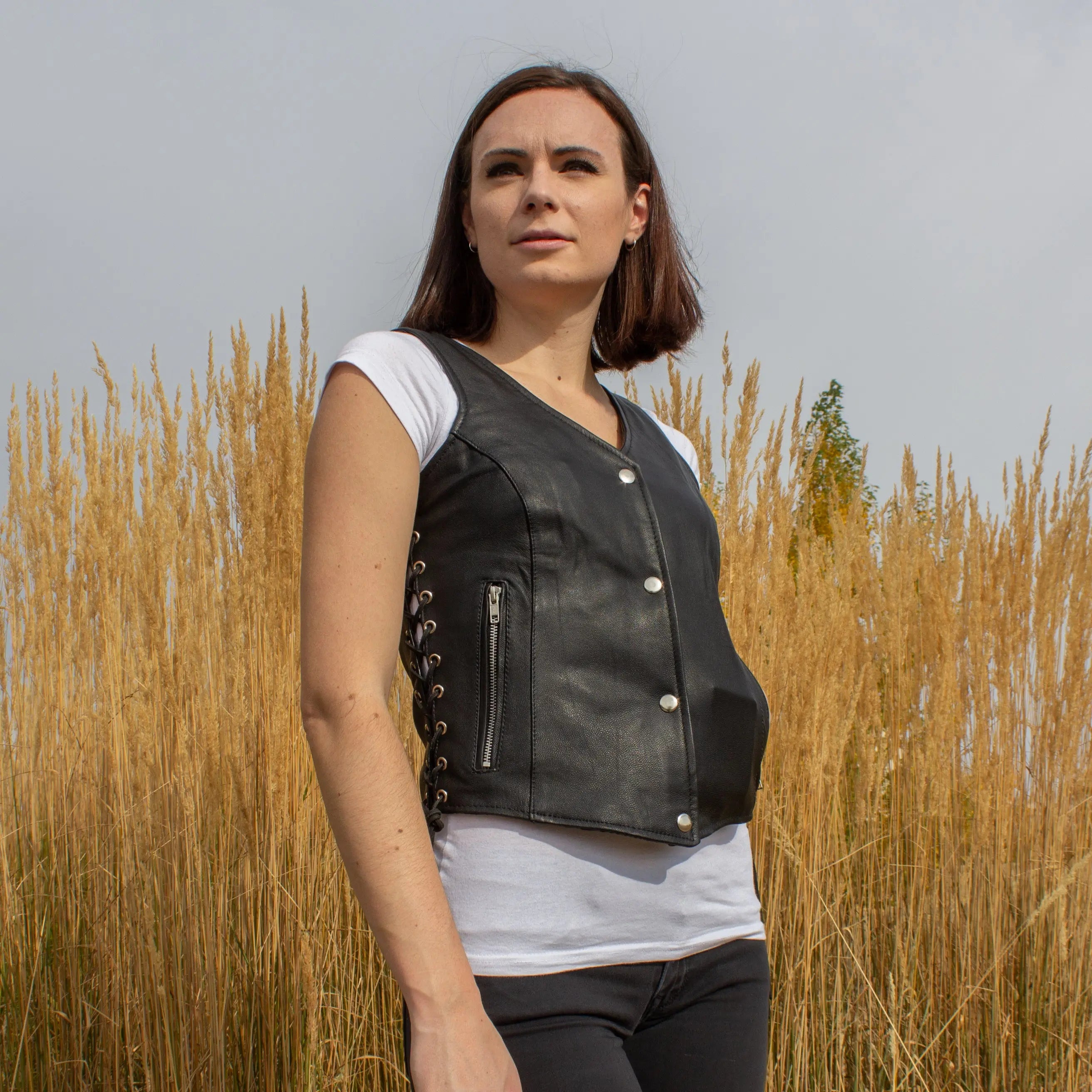 Open Road Women's Leather Gunslinger Vest Women's Vests Boutique of Leathers/Open Road