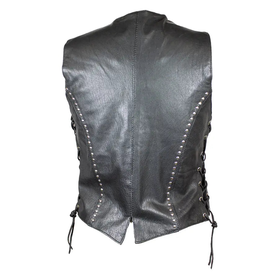 Open Road Women's Stud Accent Leather Gunslinger Vest - Boutique of Leathers/Open Road