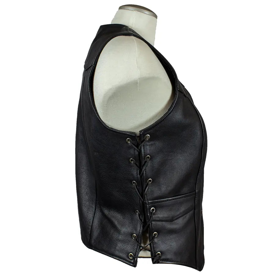 Open Road Women's Western Style Leather Vest Women's Vests Boutique of Leathers/Open Road