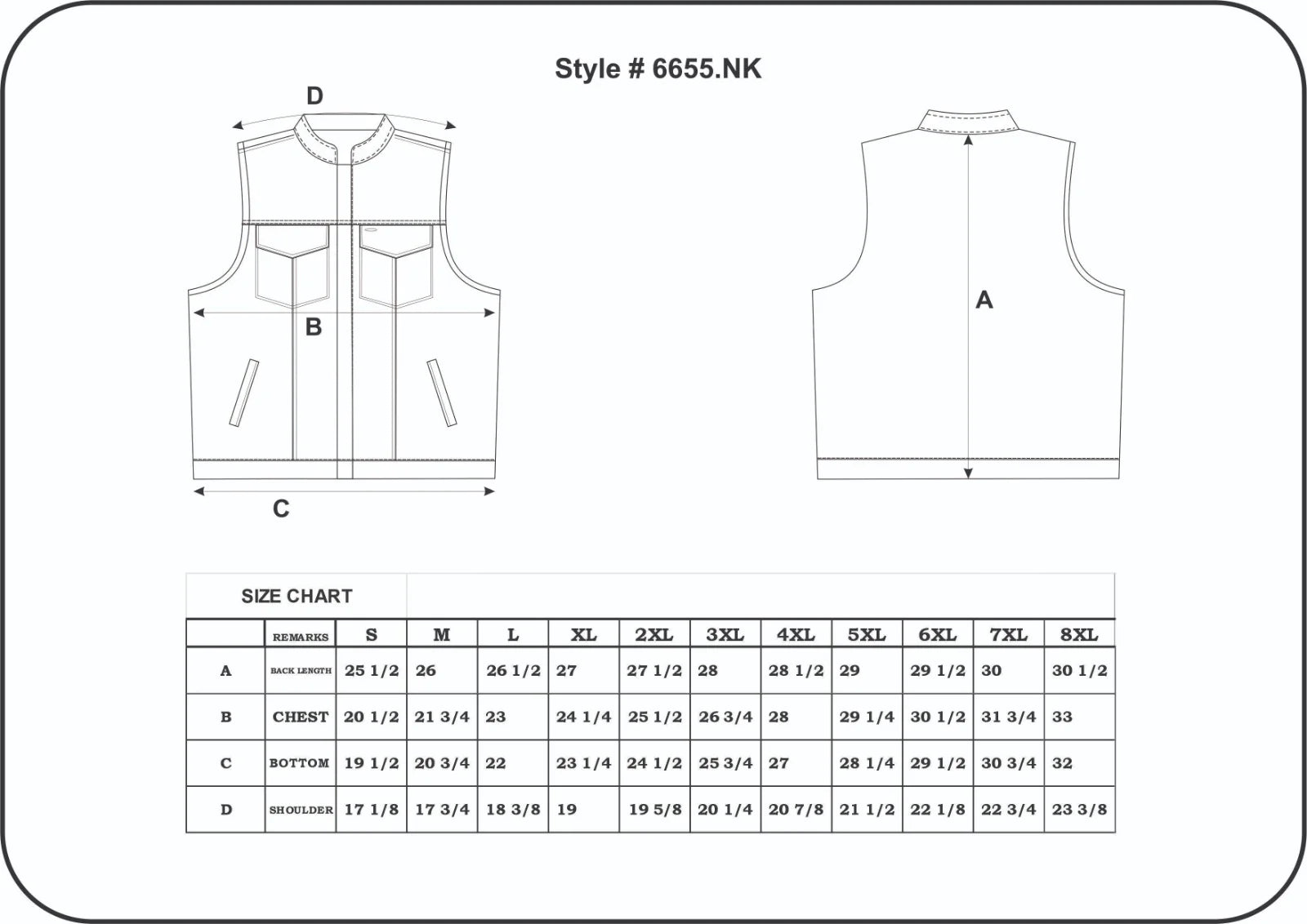 Open Road Men's Leather Club Vest