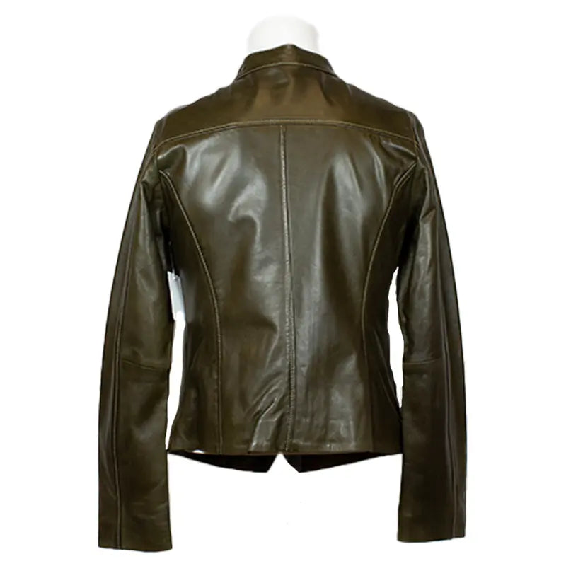 Plonge Leathers Women's Snap Collar Lamb Leather Jacket Women's Coats & Jackets Boutique of Leathers/Open Road