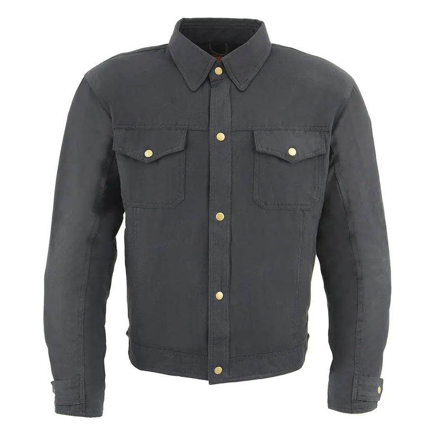 Milwaukee Leather Men's Black Armored Biker Shirt w/ Reinforced Fibers Men's Armoured Shirts Boutique of Leathers/Open Road