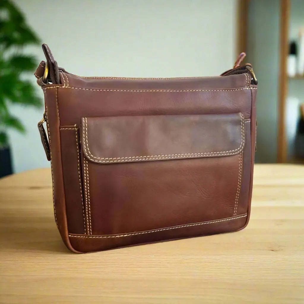 Rugged Earth Full Grain Leather East-West Organizer Bag Backpacks & Messenger Bags Boutique of Leathers/Open Road