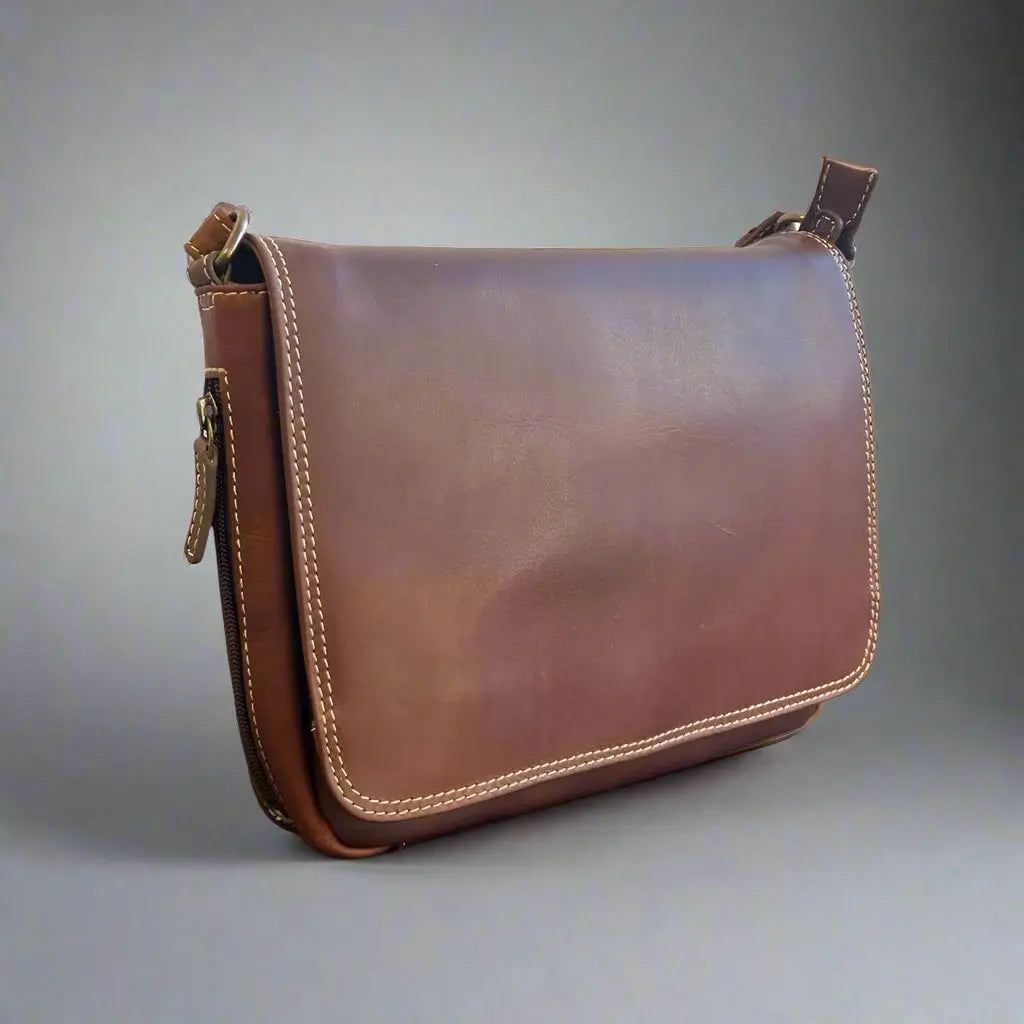Rugged Earth Full Grain Leather East-West Organizer Bag Backpacks & Messenger Bags Boutique of Leathers/Open Road