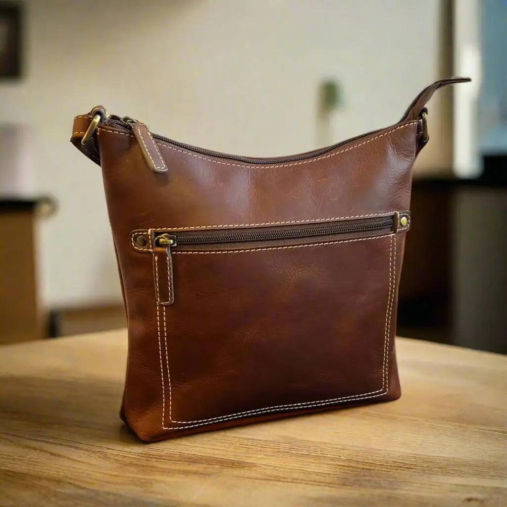 Rugged Earth Full Grain Small Crossbody Purse With Front Zipper Backpacks & Messenger Bags Boutique of Leathers/Open Road