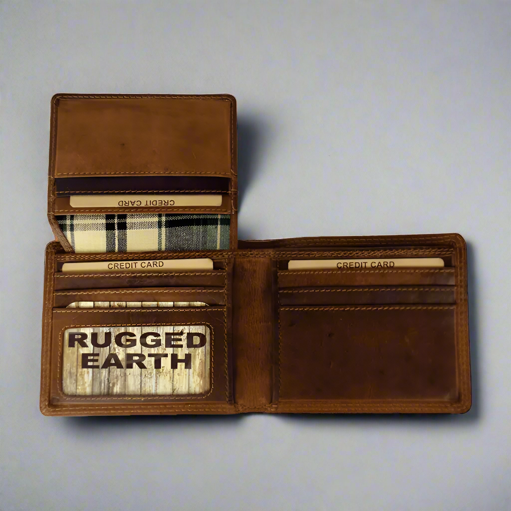 Rugged Earth Men's Bifold Leather Wallet Men's Wallets Boutique of Leathers/Open Road
