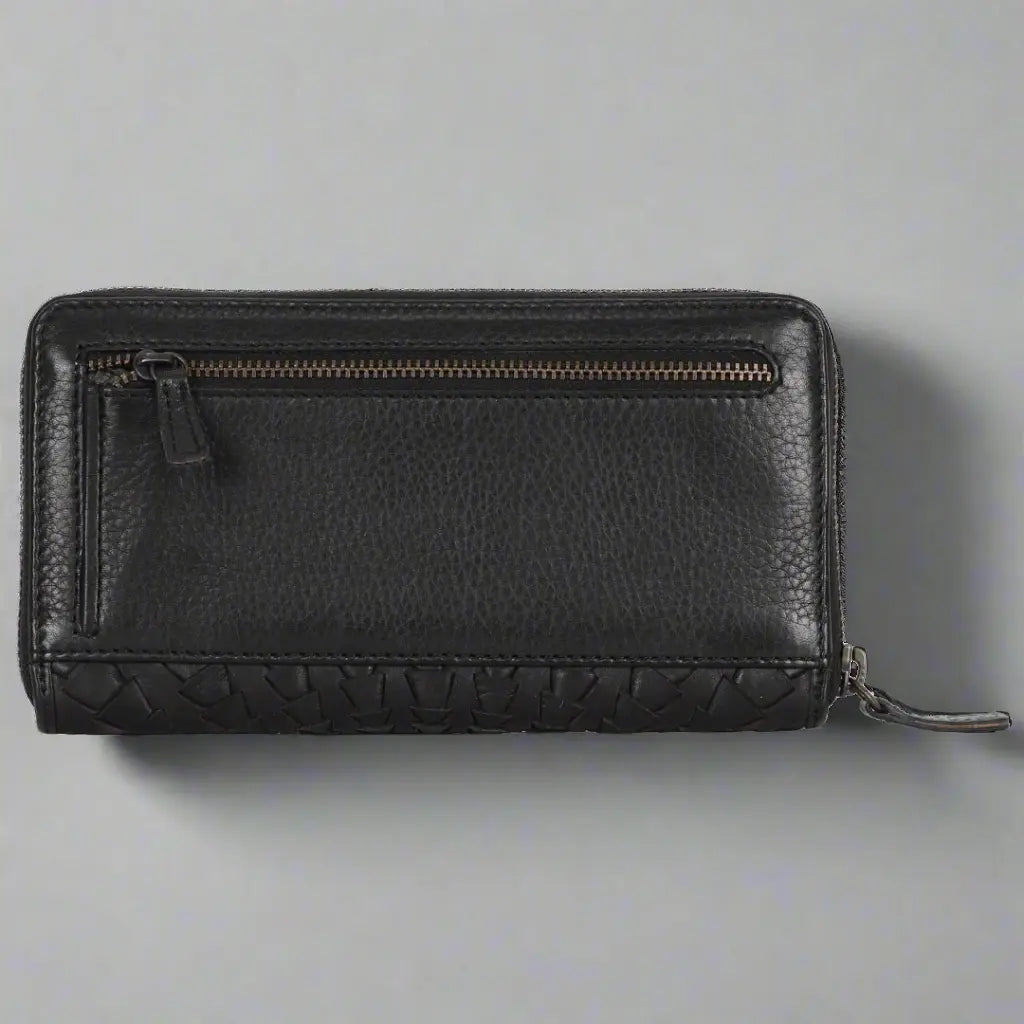 Rugged Earth Women's Wallet Zip Around Whip Stitch Women's Wallets Boutique of Leathers/Open Road