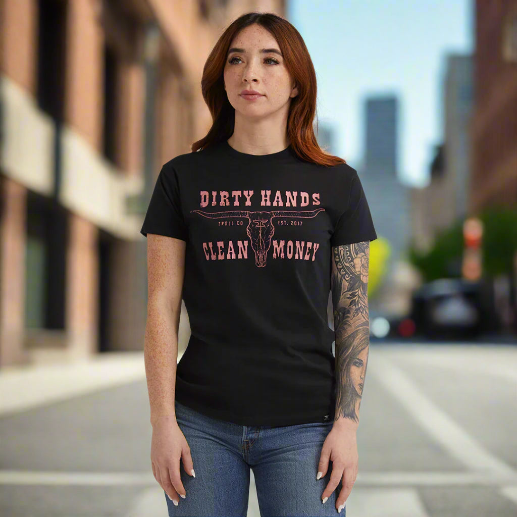 DHCM Longhorn Women's T-Shirt - Boutique of Leathers/Open Road