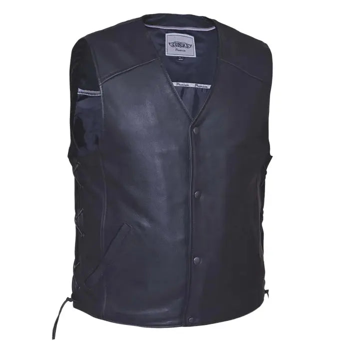 Unik International Men's Laced Side Motorcycle Vest - Boutique of Leathers/Open Road