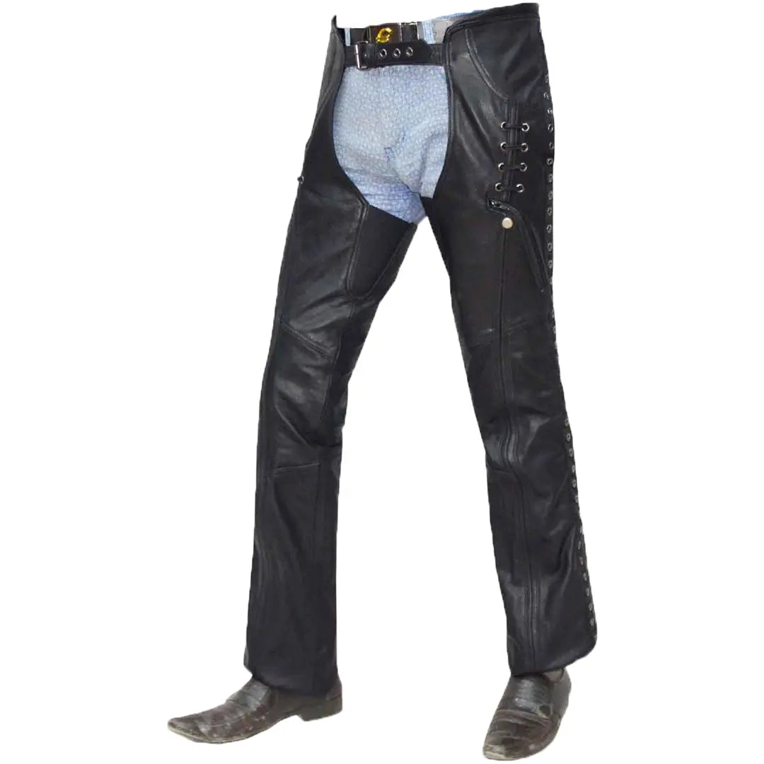 Unik International Women's Eyelet Laced Chaps - Boutique of Leathers/Open Road