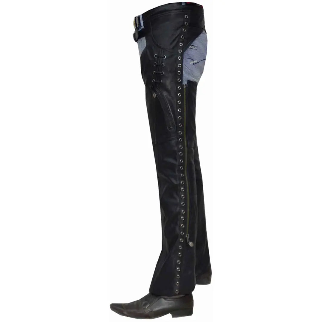 Unik International Women's Eyelet Laced Chaps - Boutique of Leathers/Open Road