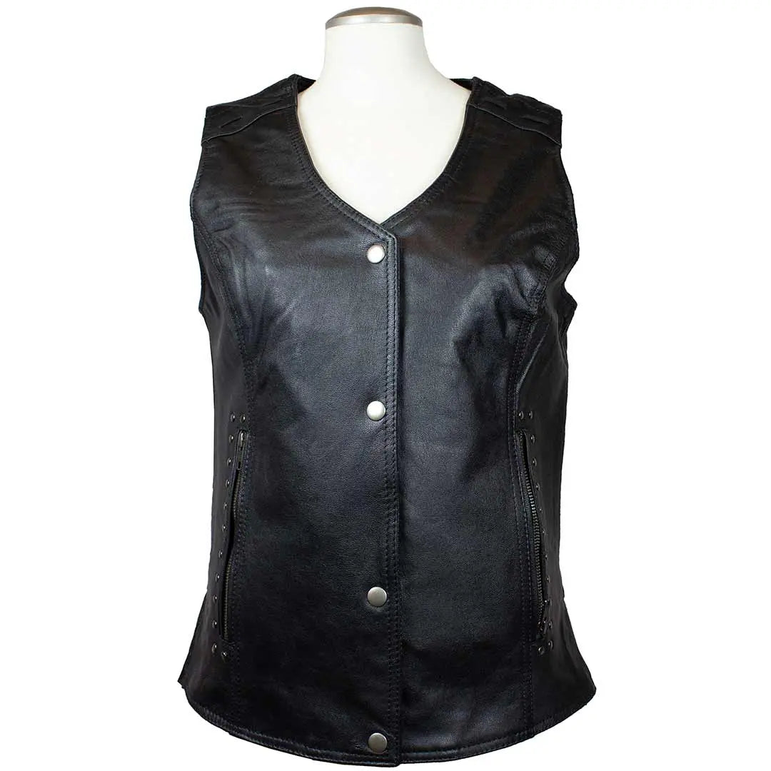 Unik International Women's Studded Fringe Vest - Boutique of Leathers/Open Road