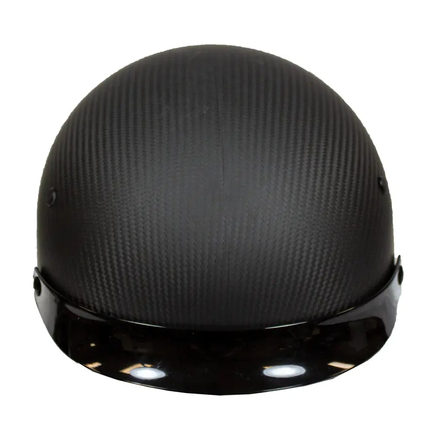 VOSS 707 Cruise Carbon Fibre Peak Half Helmet Matte Black Motorcycle Helmets Boutique of Leathers/Open Road
