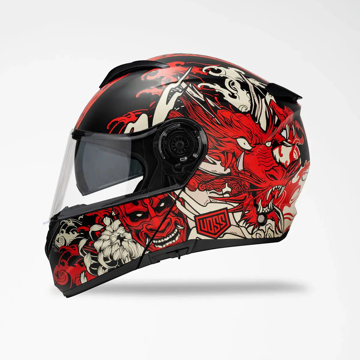 Voss 580 Conquest Matte Red Dragon Helmet Motorcycle Helmets Boutique of Leathers/Open Road