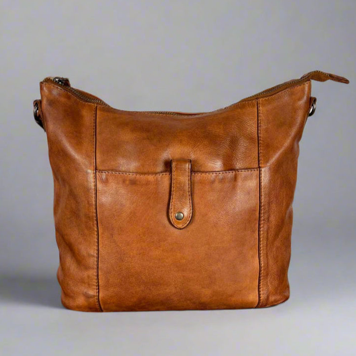 MET Front Snap Leather Handbag - Boutique of Leathers/Open Road