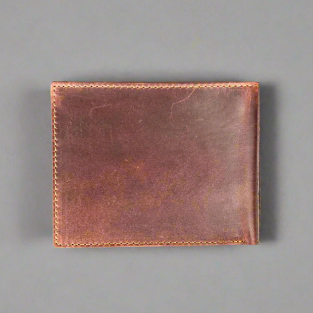 Men’s Slim Bifold Cow Leather Wallet - Boutique of Leathers/Open Road