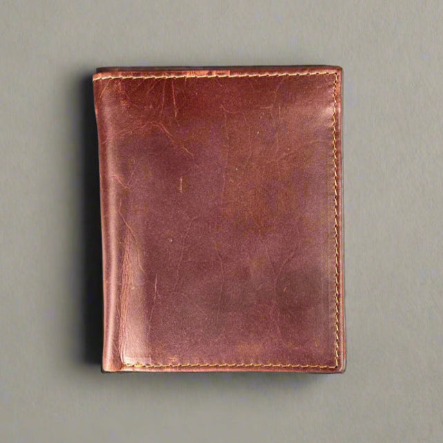Men’s Bifold Flipout Cow Leather Wallet - Boutique of Leathers/Open Road