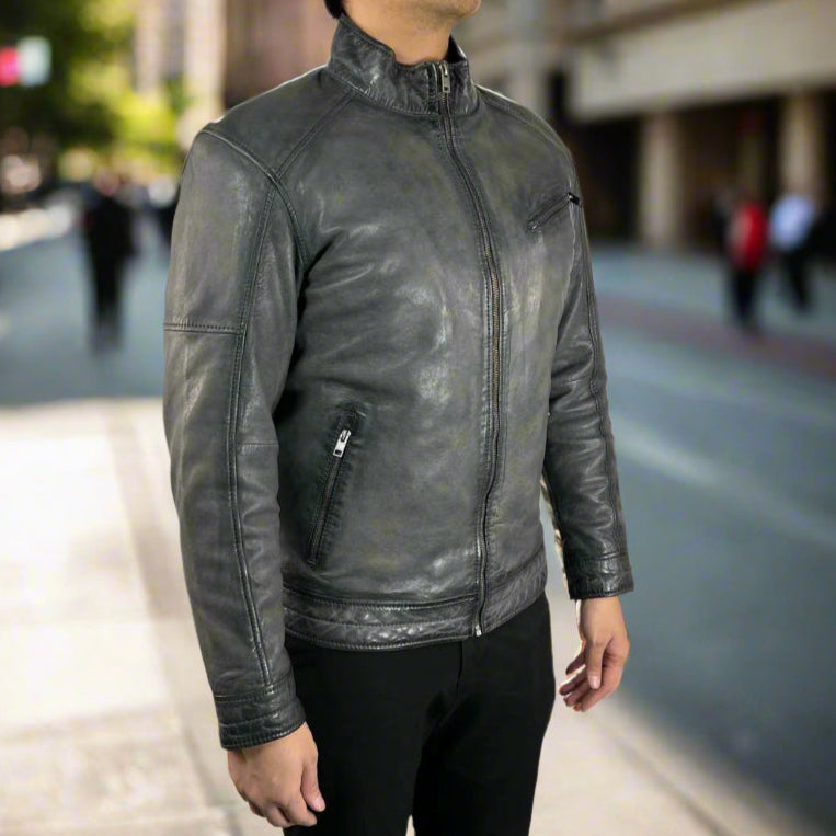 Men's Classic Sheep Leather Jacket - Boutique of Leathers/Open Road