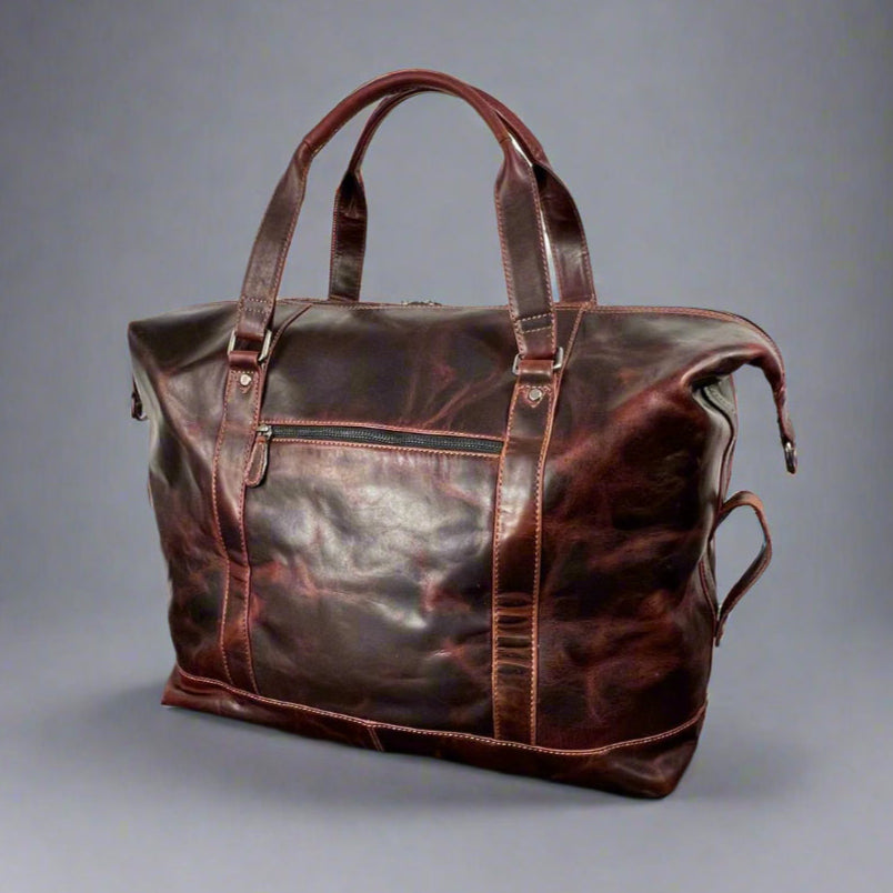 Manhattan Luxury Leather Travel Duffle Bag - Boutique of Leathers/Open Road