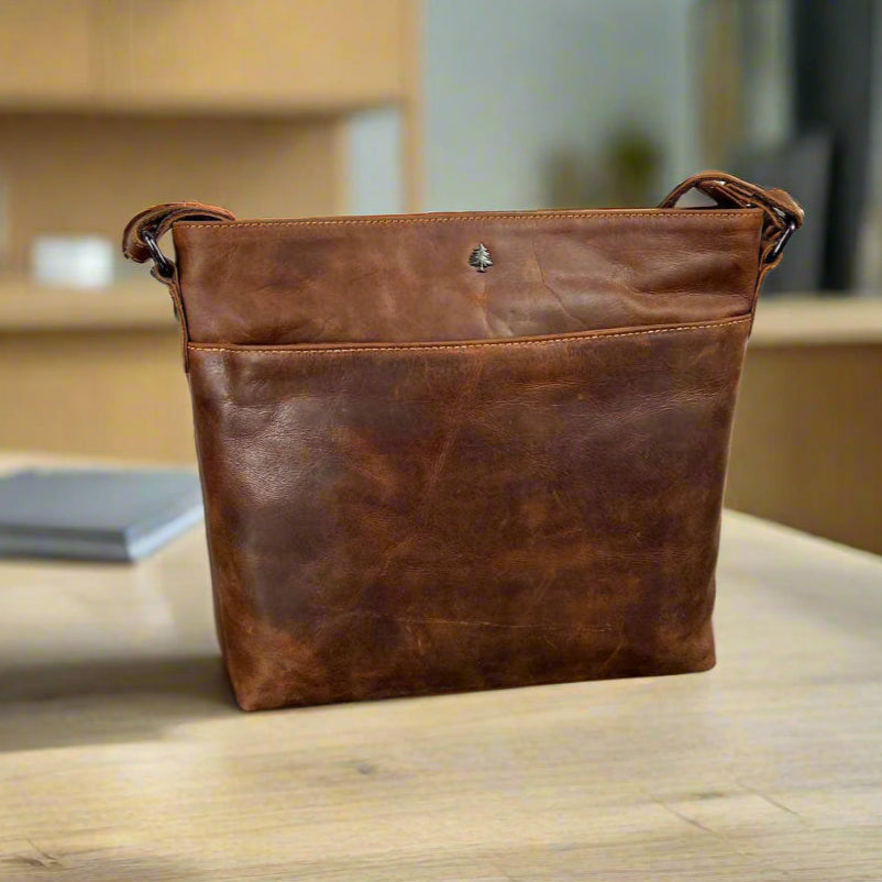 Greenwood Leather Crossbody Bag - Boutique of Leathers/Open Road