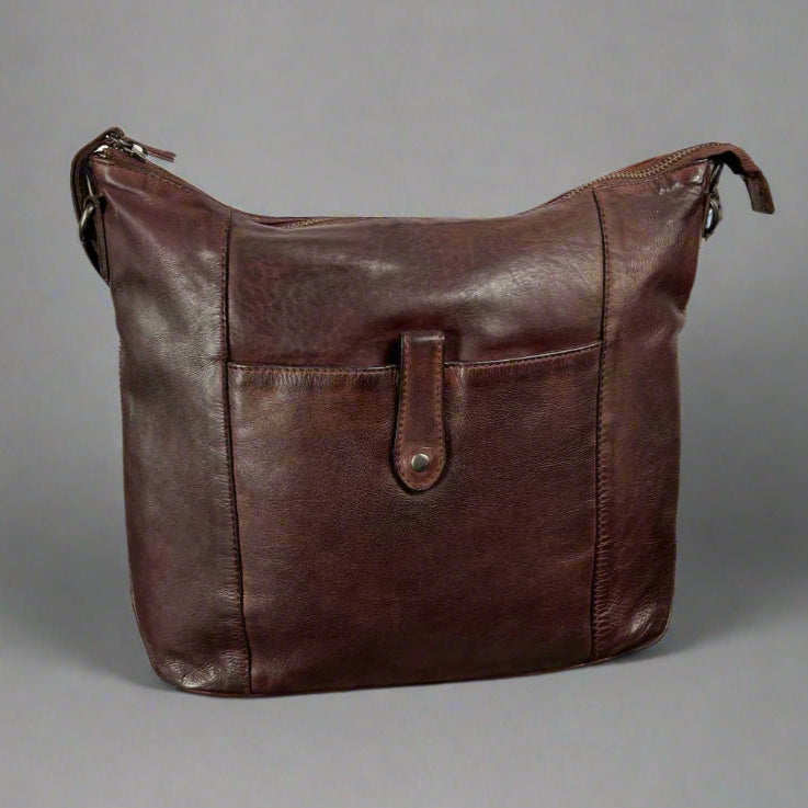MET Front Snap Leather Handbag - Boutique of Leathers/Open Road