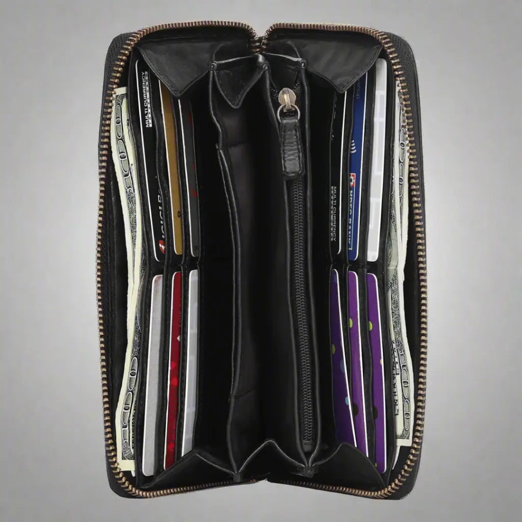 Women's Zip Around Wallet Women's Wallets Boutique of Leathers/Open Road
