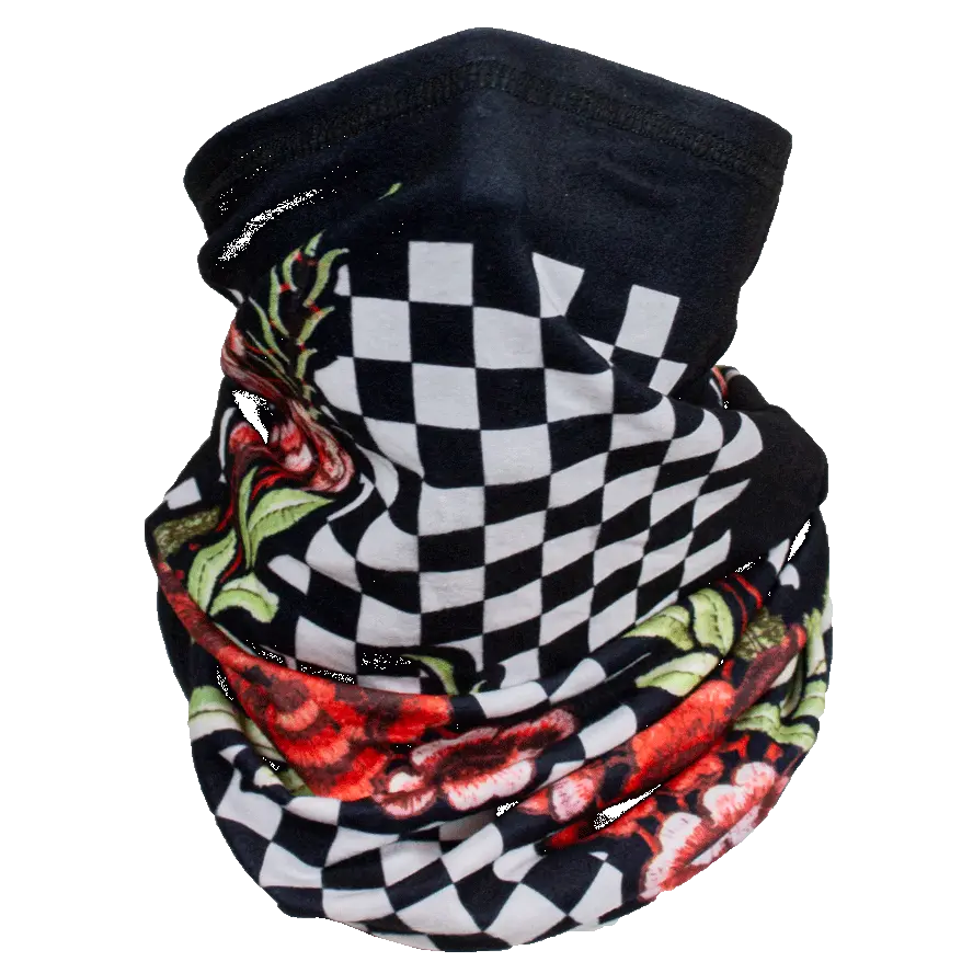 ZANheadgear Floral Checkered Motley Tube - Boutique of Leathers/Open Road