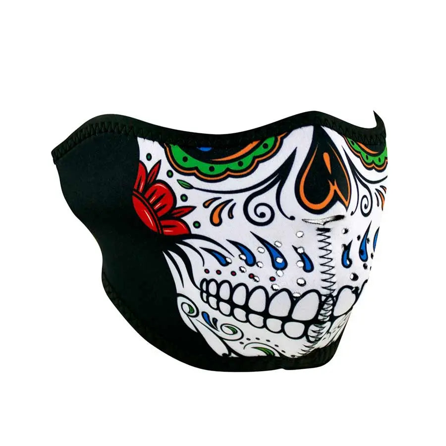 ZANheadgear Half Mask Neoprene Muerte Skull - Boutique of Leathers/Open Road