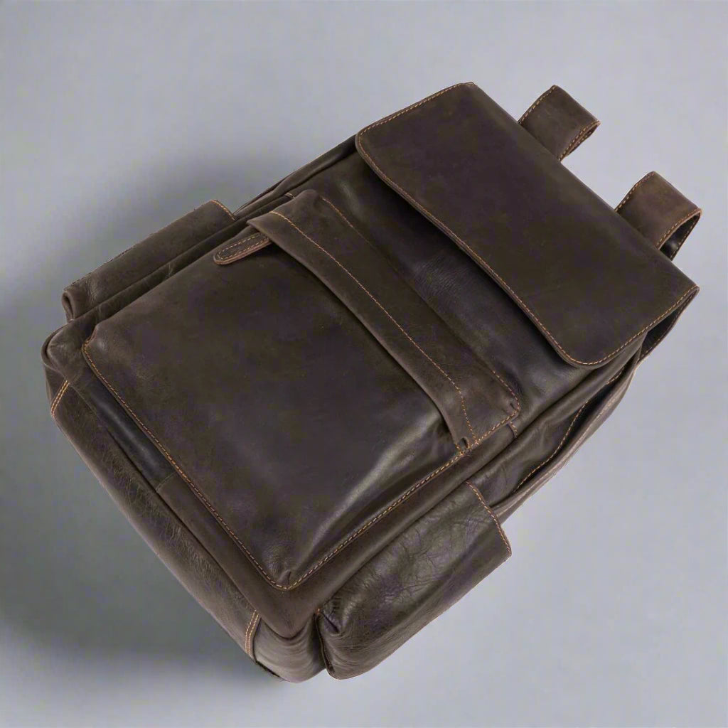 Greenwood Leather Vintage Laptop Backpack - Boutique of Leathers/Open Road