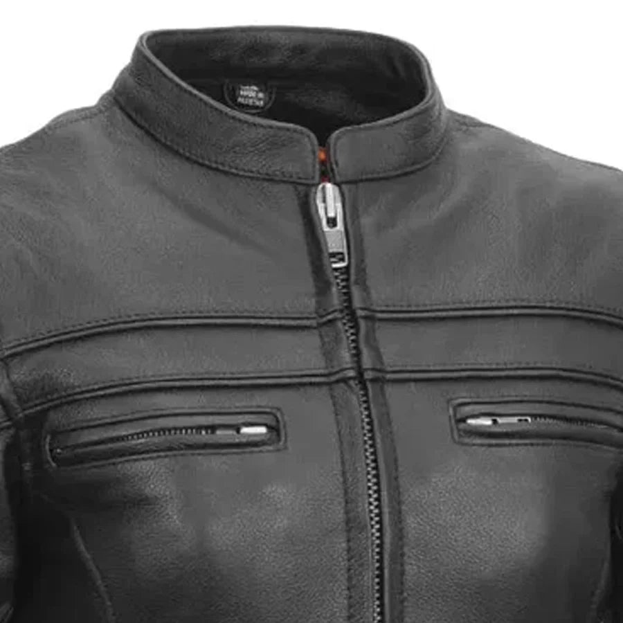 Women's Motorcycle Jacket. Vented Cowhide with Zip-Out Thermal Liner - Boutique of Leathers/Open Road