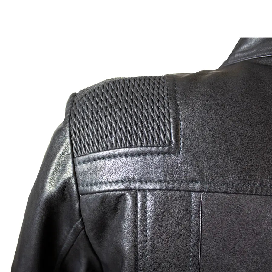 BOL Women's Basket Weave Accent Leather Jacket - Boutique of Leathers/Open Road