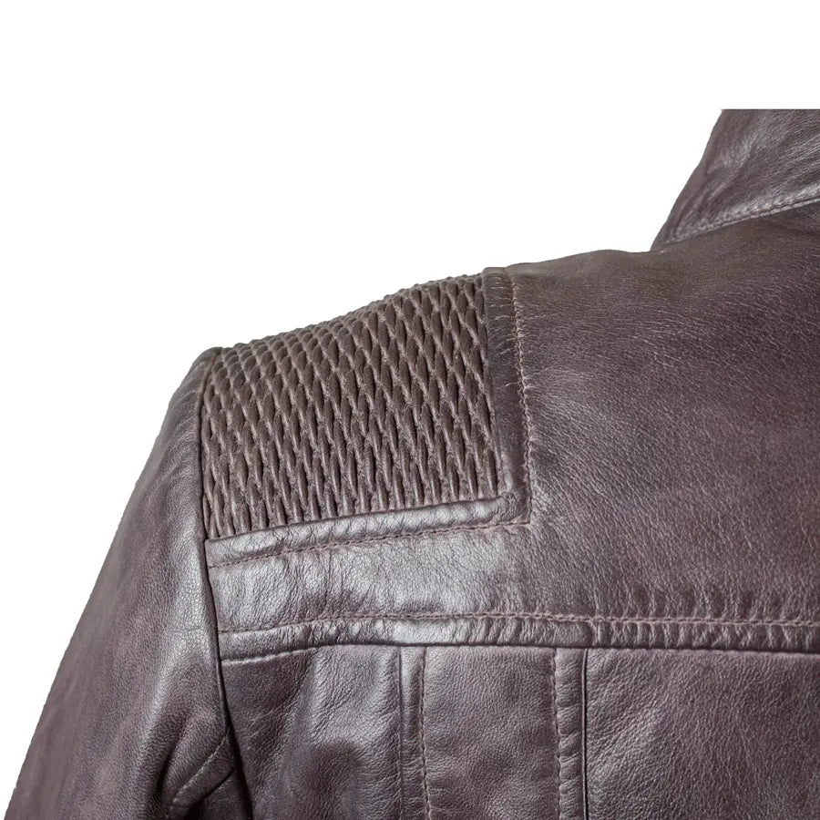 BOL Women's Basket Weave Accent Leather Jacket - Boutique of Leathers/Open Road
