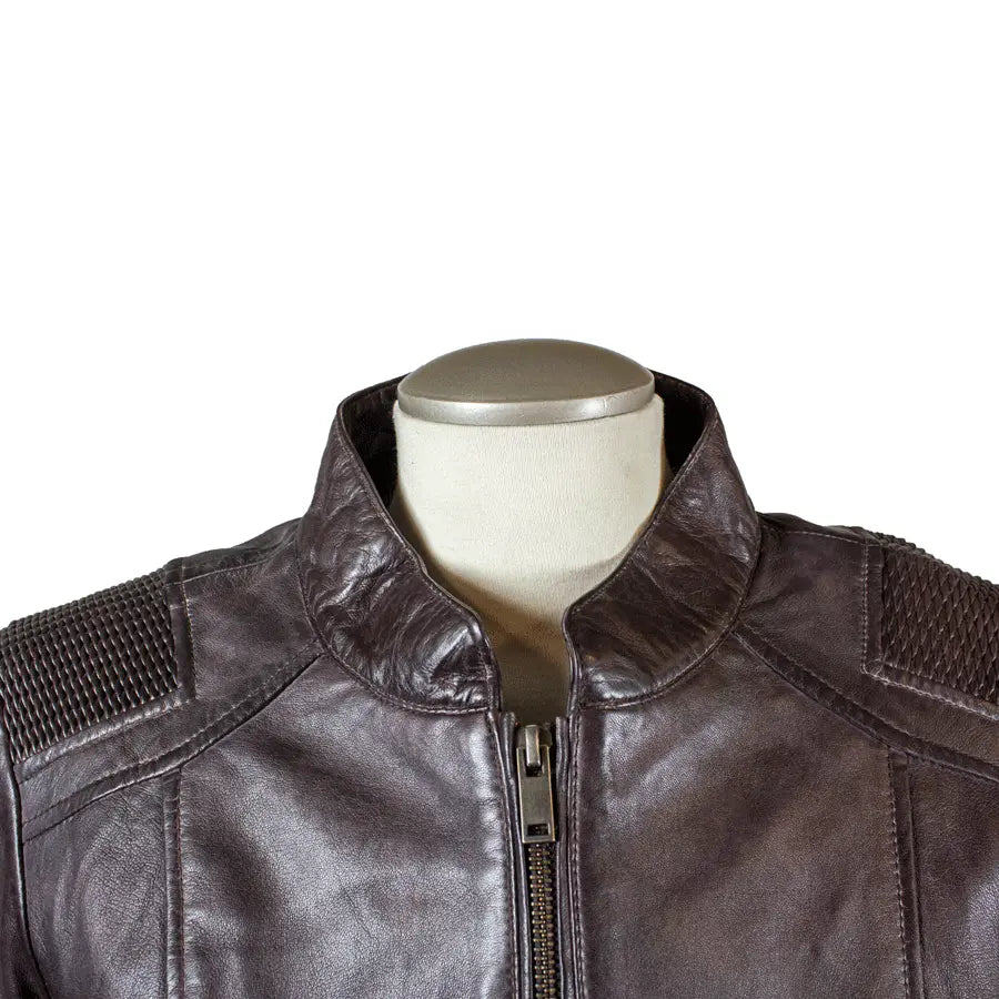 BOL Women's Basket Weave Accent Leather Jacket - Boutique of Leathers/Open Road
